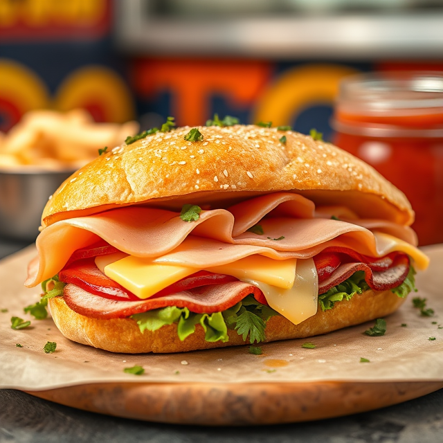 ham and cheese torta